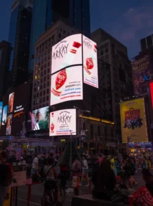 arkay vodka 7strawberry Arkay Beverages Opens Its Times Square Billboard to Competitors
